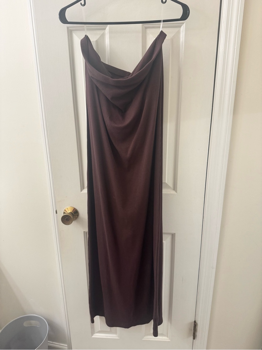 Strapless Maxi Dress in Deep Purple
